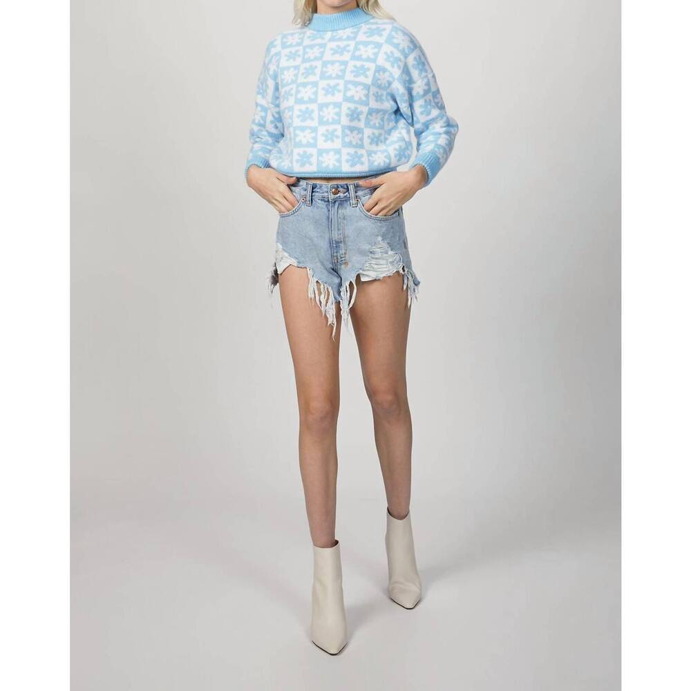 NEW LISA SAYS GAH emma sweater in blue/white
